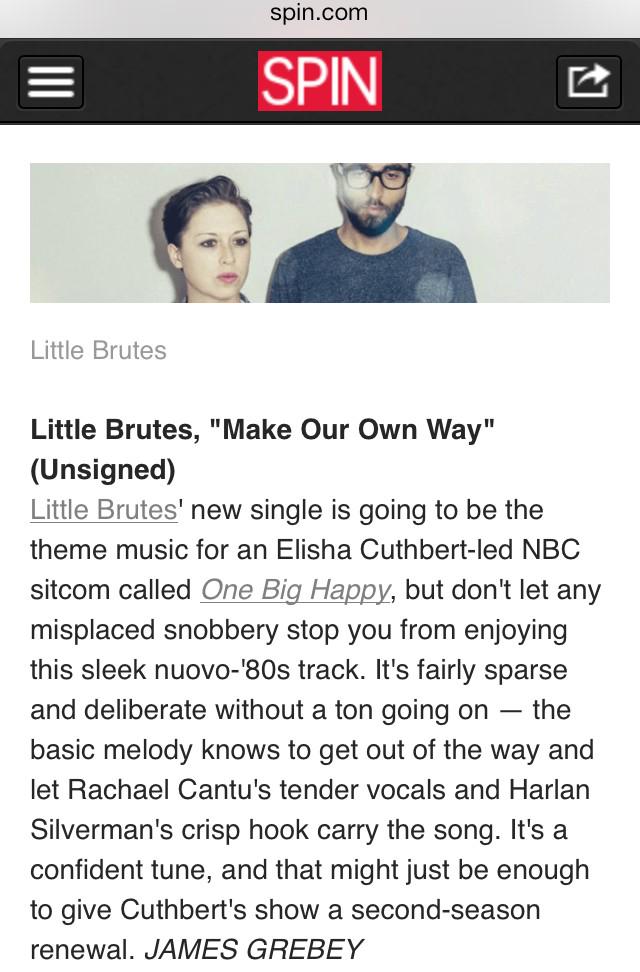 RachaelCantu's tweet photo. Thank you @SPINmagazine! Another NEW SONG "Make Our Own Way" &amp; BREAKING NEWS: http://t.co/aqUzHNdv2Q http://t.co/EtJm4CobHb