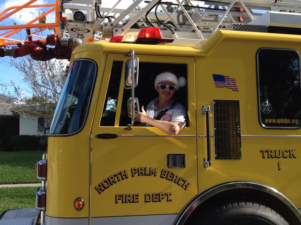 #TBT My son driving Santa thru our little village as a Holiday tradition in North Palm Beach in 2012! @atwater244