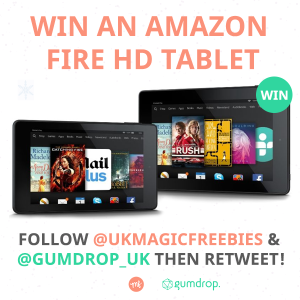 UKMagicFreebies's tweet photo. #WIN an AMAZON FIRE HD TABLET - follow @UKMagicFreebies &amp; @Gumdrop_UK then RETWEET T&amp;Cs >> http://t.co/Mcm9Y5mouN RT! http://t.co/wiUdPllolx
