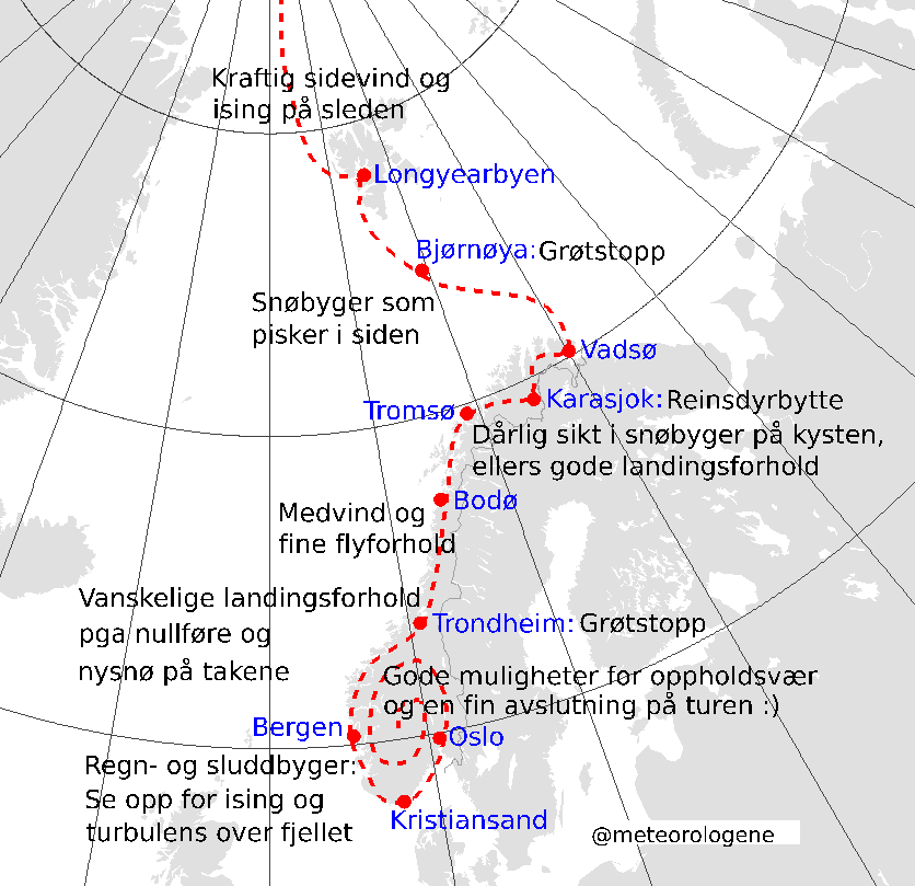 Forslag til reiserute for #julenissen. God jul! :)