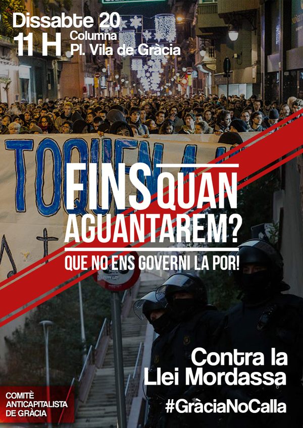 KOPoficial's tweet photo. NO CEDIREM A LA POR!!!!! CONTRA LA LLEI MORDASSA! http://t.co/6W9vdr5o1B