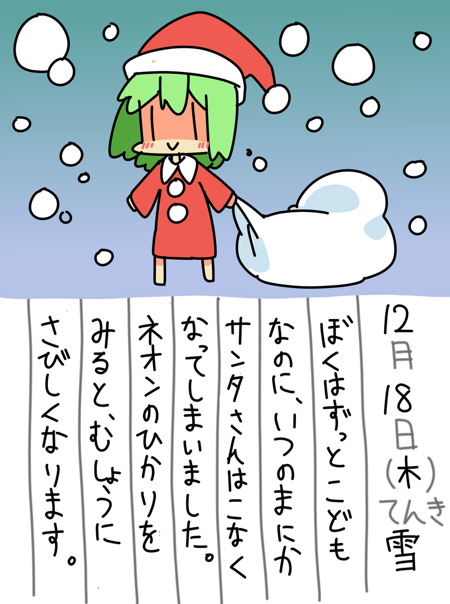 12/18の絵日記です。 