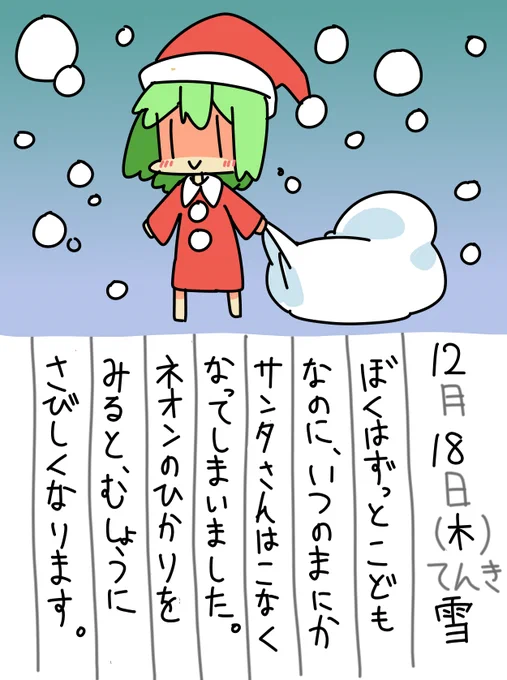 12/18の絵日記です。 