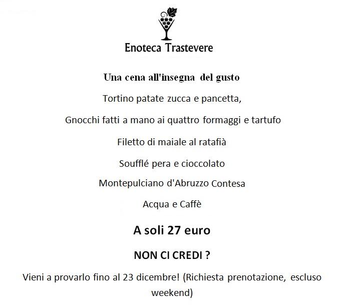 menu disponibile esclusivamente per CENA AZIENDALE TEL065885659