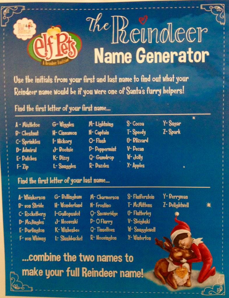  reindeer name generator 