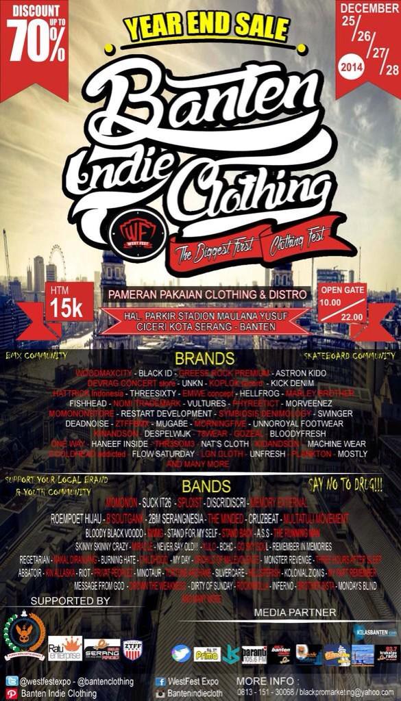 INDIE CLOTHING FEST (@westfestexpo) on Twitter photo RT <a href="/Devrag_Store/">Devrag Concert Store</a> Ga sabar nunggu event termegah akhir thn ini di serang-banten <a href="/infoSerang/">Info Serang</a> @mahez_wijaya <a href="/PromoSerang/">PromoSERANG</a> RT <a href="/Devrag_Store/">Devrag Concert Store</a> Ga sabar nunggu event termegah akhir thn ini di serang-banten <a href="/infoSerang/">Info Serang</a> @mahez_wijaya <a href="/PromoSerang/">PromoSERANG</a>