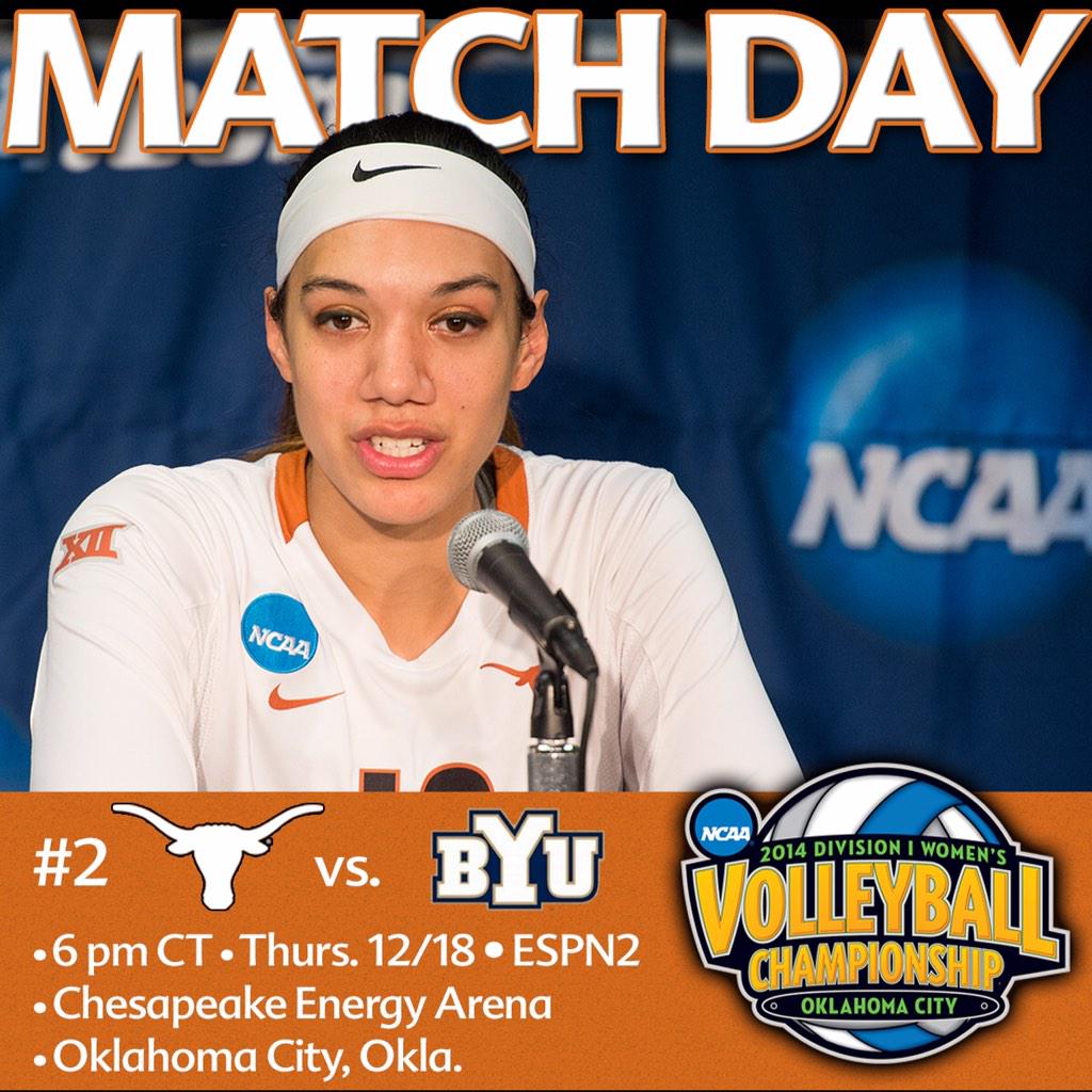 It's GAME DAY!! Texas will take on BYU at 6 pm on ESPN2 tonight #TitleHunting #FocusFun#Friendship