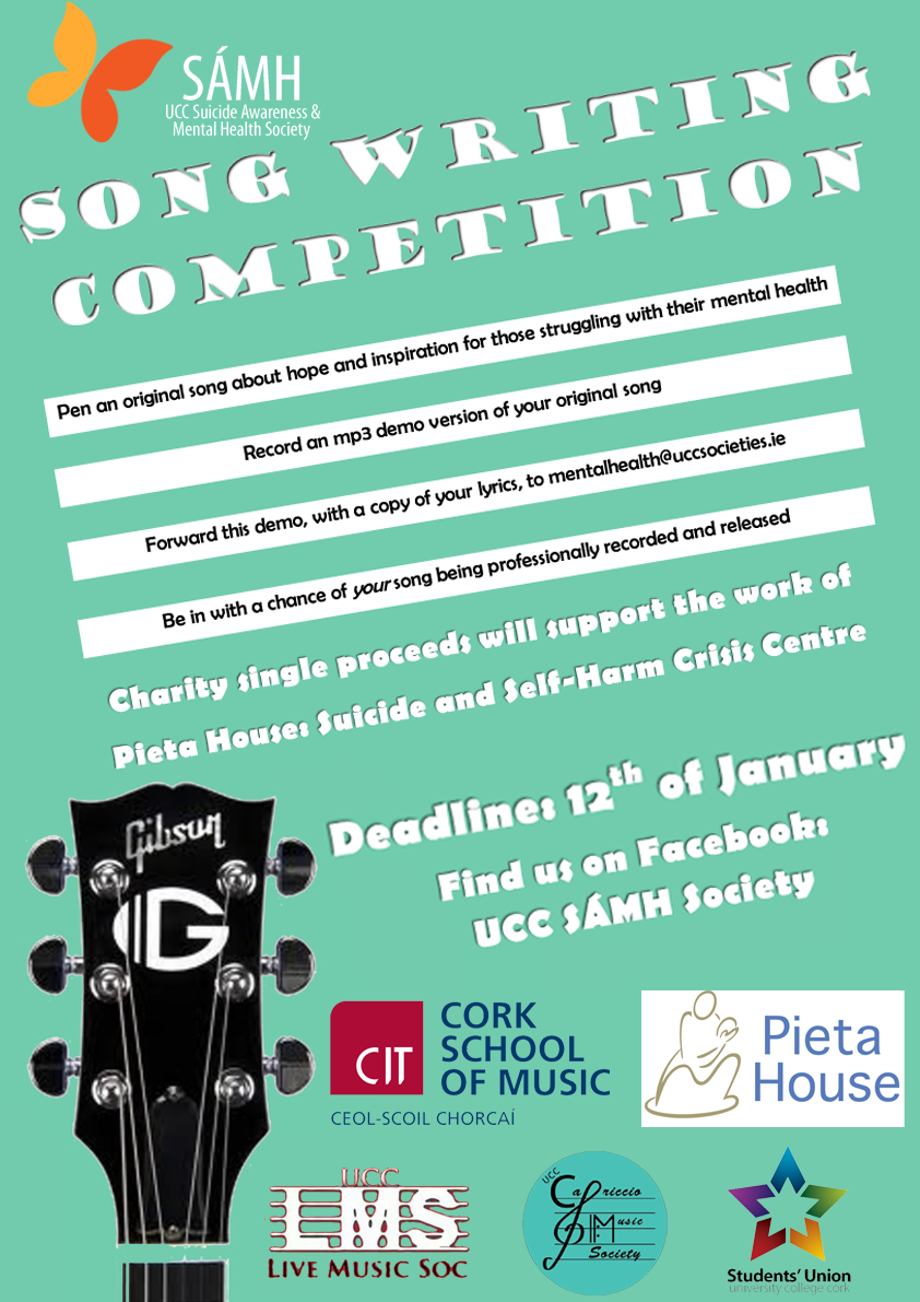 UCCsamhsociety's tweet photo. Details about our song competition with @CITCSM Deadline 12th of January, details on the poster @UCCSU @UCC http://t.co/2CXKlPpvk5