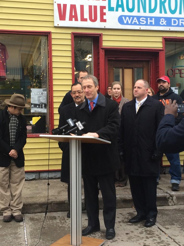 PUSHGreenWNY's tweet image. One of our greatest supporters @SeanMRyan149 talking about the #WASHProject now! The West Side matters!