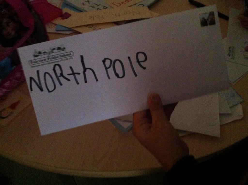 Kindergarten students are busy writing their letters to Santa! Hope they get to the North Pole on time.
