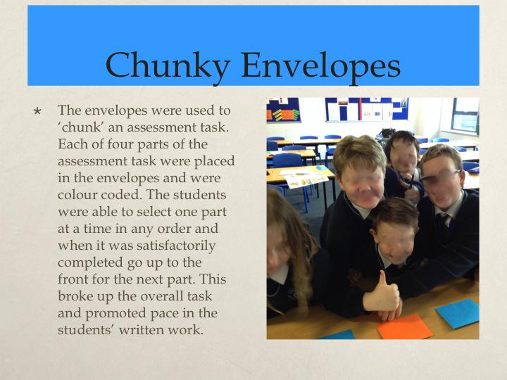 GOBarnwell's tweet photo. #GOStretch Colin used his envelopes to chunk down an assessment task 😀 http://t.co/wvEze3MoPY