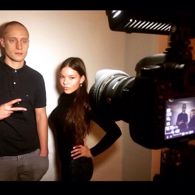 PedeB1984's tweet photo. "Min Liga" videoshoot med @EmilieMoldow http://t.co/tD7CRvvlaT