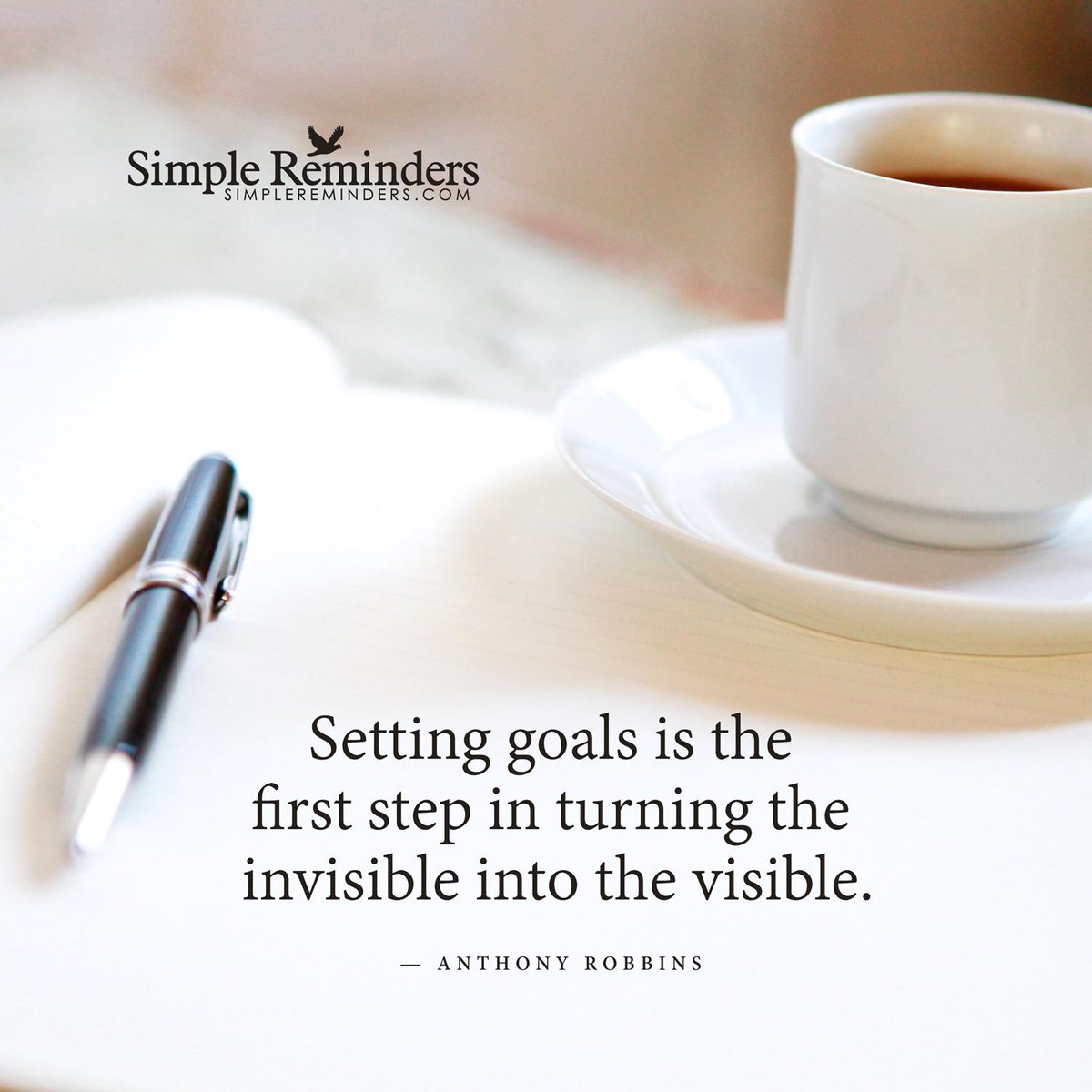 GoMcGillMedia's tweet image. "Setting goals is the first step in turning the invisible into the visible." 
—  @TonyRobbins #goals #quote