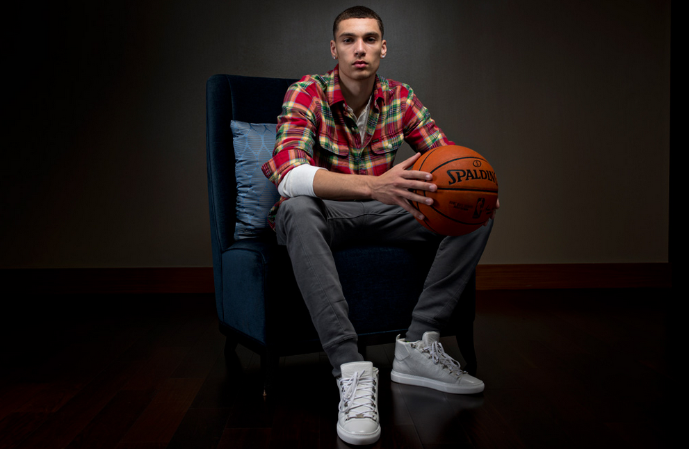 SLAMonline's tweet image. .@MNTimberwolves rookie @ZachLaVine on his first dunk ever, proving his critics wrong + more: bit.ly/1v461ZC