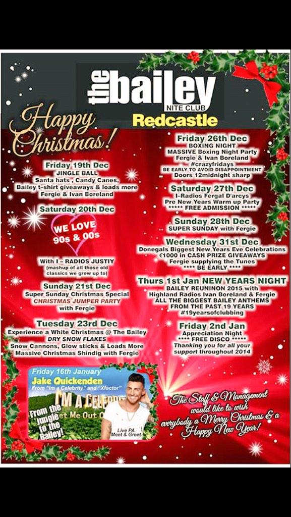 Our xmas line up starts tomorrow niyt. RT &amp; FAV To Win a HALL PASS(Free entry for every night over xmas) #Christmas14