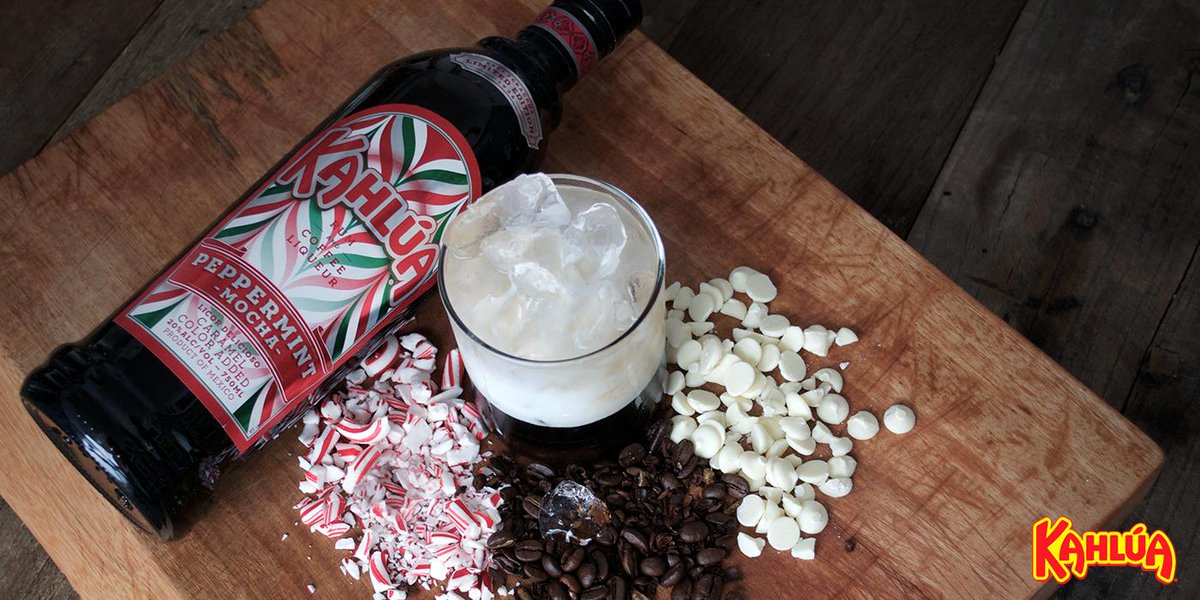 Kahlua's tweet photo. Buddy, we try to stick to the 4 food groups too: #Kahlua, vodka, milk & a nice peppermint garnish #KahluaWhiteRussian http://t.co/dLGbWERNxZ