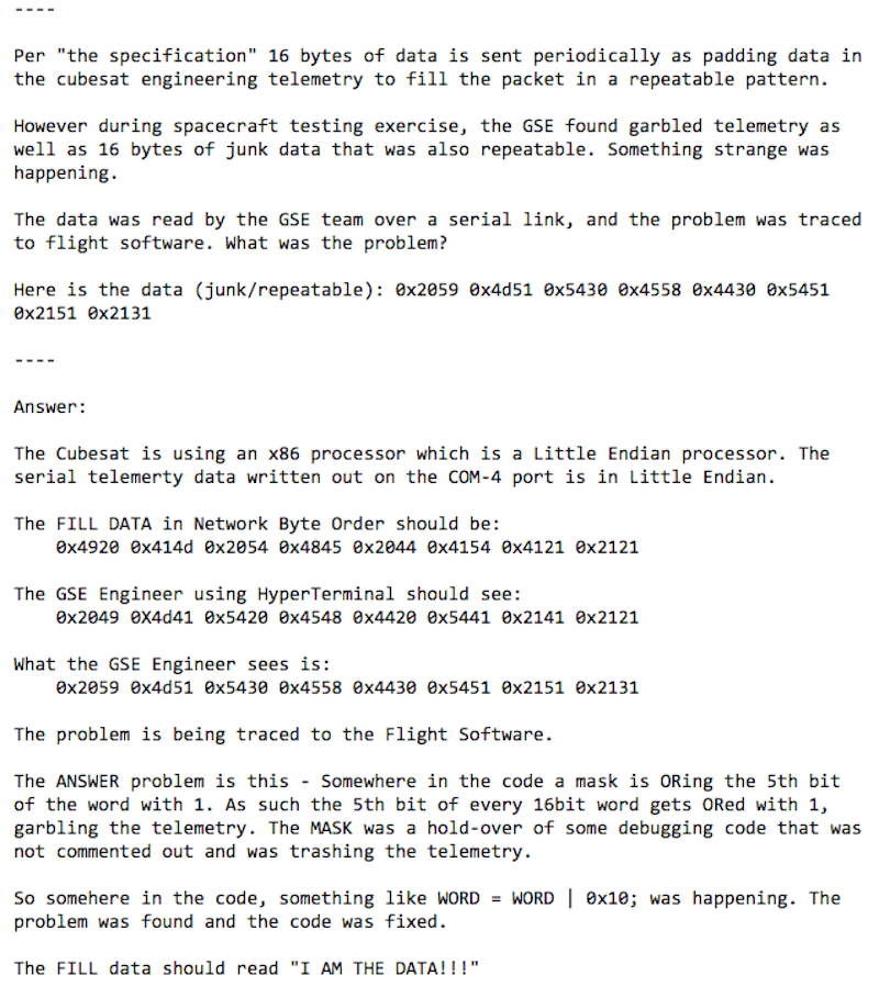 FSWWorkshop's tweet image. #FSW14 @spacex @virgingalactic The answer to the Flight Software Workshop TRIVIA QUESTION. No one got the answer!