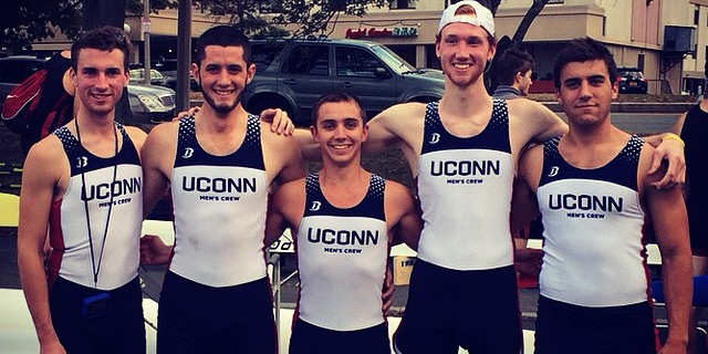 BoathouseSports's tweet photo. #tbt @UConnMensCrew #varsityfour at #HOCR50 in Boathouse gear! Photo cred: @UConnMensCrew http://t.co/02551mcp6l