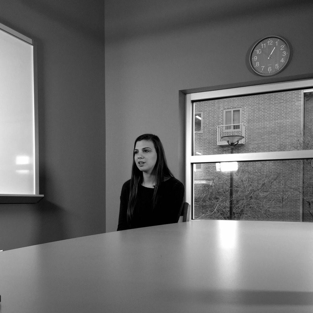 deancplong's tweet photo. Our own @MaryBethSpang, President of @psulauc, shooting the new video about #PSUGenEd. http://t.co/CA1yFQh6YH