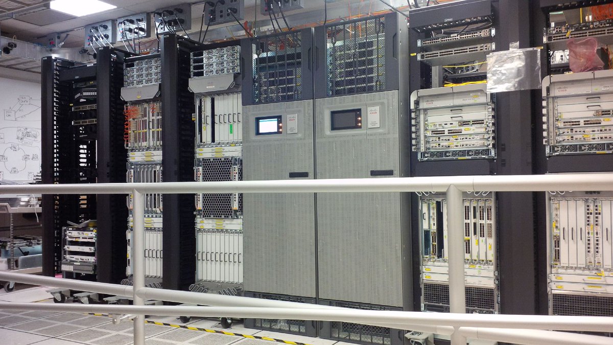 CiscoIOSXR's tweet photo. Rebuilding the lab… #asr9922 #ncs6000 #iosxr #bigbigrouters http://t.co/JEjruFerKf