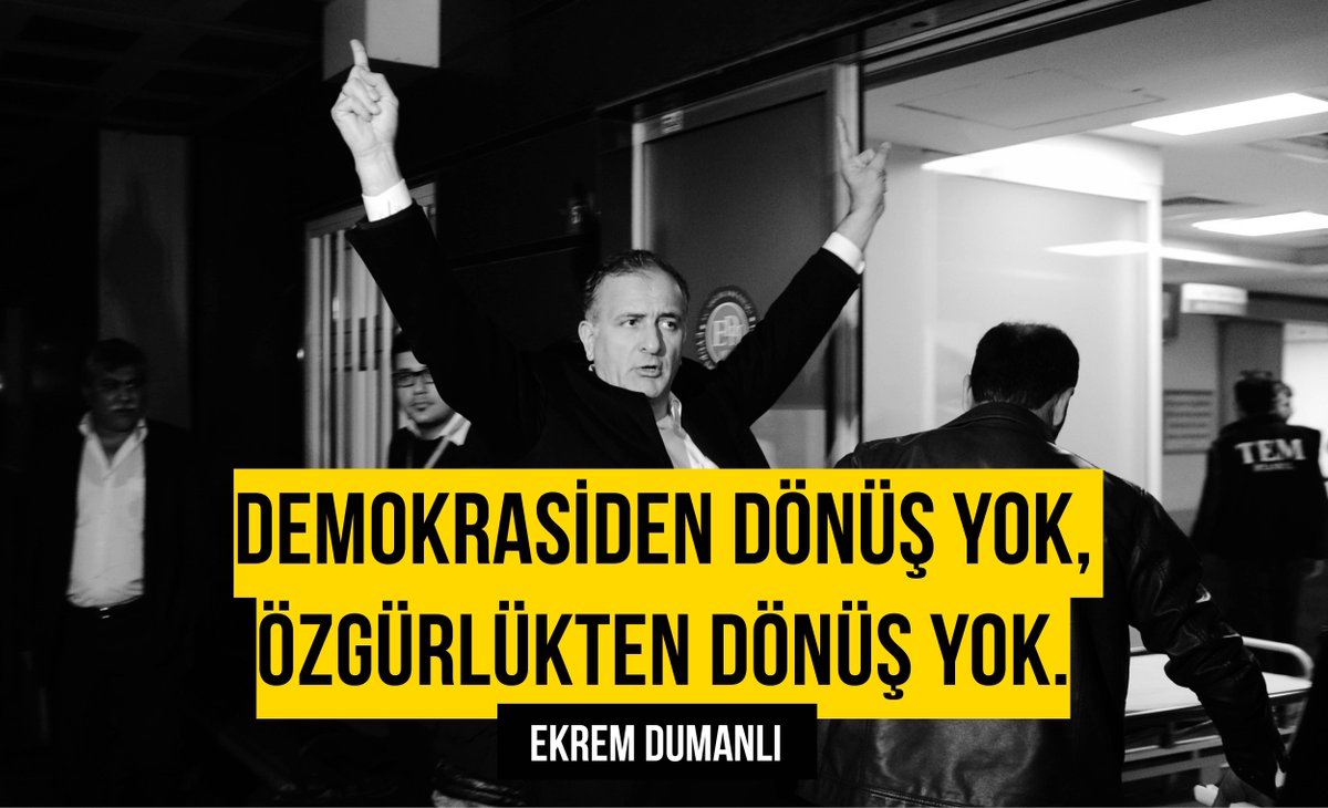 tweetfransa's tweet photo. Ekrem Dumanli: özgürlükten dönüş yok.
#GazetecilerSUSMAYACAK
#JournalistsRefuseToBeSilenced http://t.co/fOKj24A18P