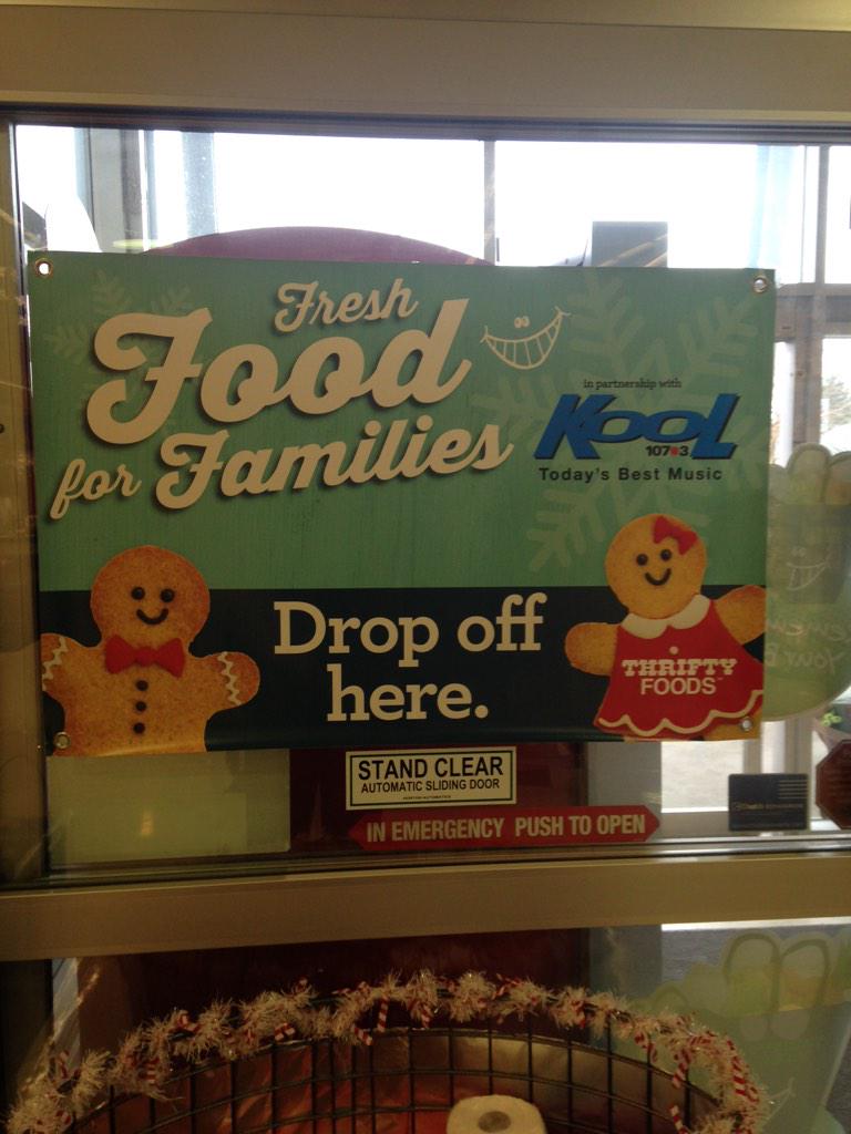 WestofNS's tweet photo. @ThriftyFoods Cloverdale @1073Koolfm FFF 4th stop and Friday at 11a be here for a Food Bank donation like no other. http://t.co/qt2iDu4ag7