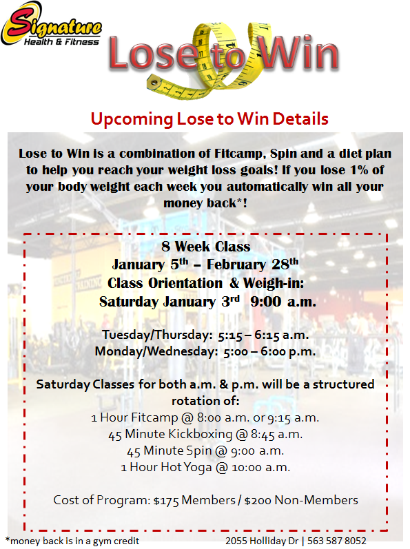 SignatureDBQ's tweet photo. Lose to Win Challenge -  

 There is still time to sign up for the Lose to Win Challenge... http://t.co/uutt7DqxU0 http://t.co/yduMlESkic