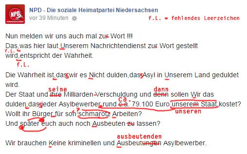 RaykAnders's tweet photo. NPD veröffentlicht Rechtfertigung, hat leider Probleme mit der deutschen Sprache. Habs mal versucht zu korrigieren. http://t.co/4eSe4Yjjqg