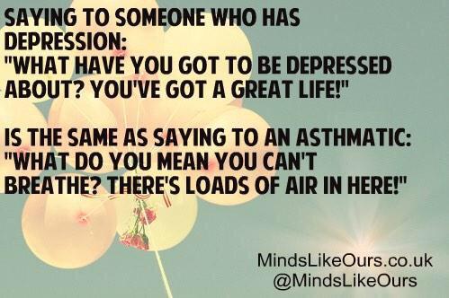 atmcwebsite's tweet image. Depression isn't about, 'Woe is me', it's like having the worst flu all day that you just can't kick. #MentalHealth