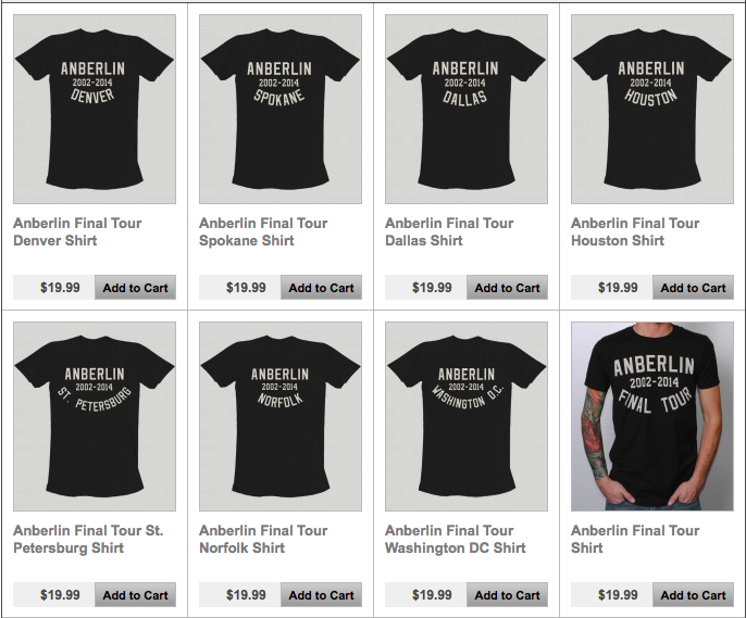 anberlin shirt