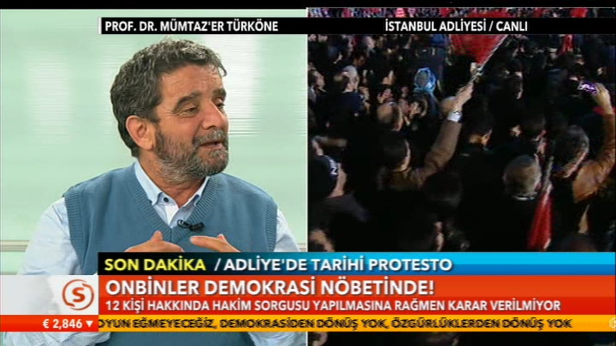 DailyNews_TR's tweet photo. Prof Dr. Mümtazer Türköne "Bu ülkede demokrasi için birileri bedel ödemek zorunda ise ben de dahil ödemeye hazırız." http://t.co/7AyUKhP5kB