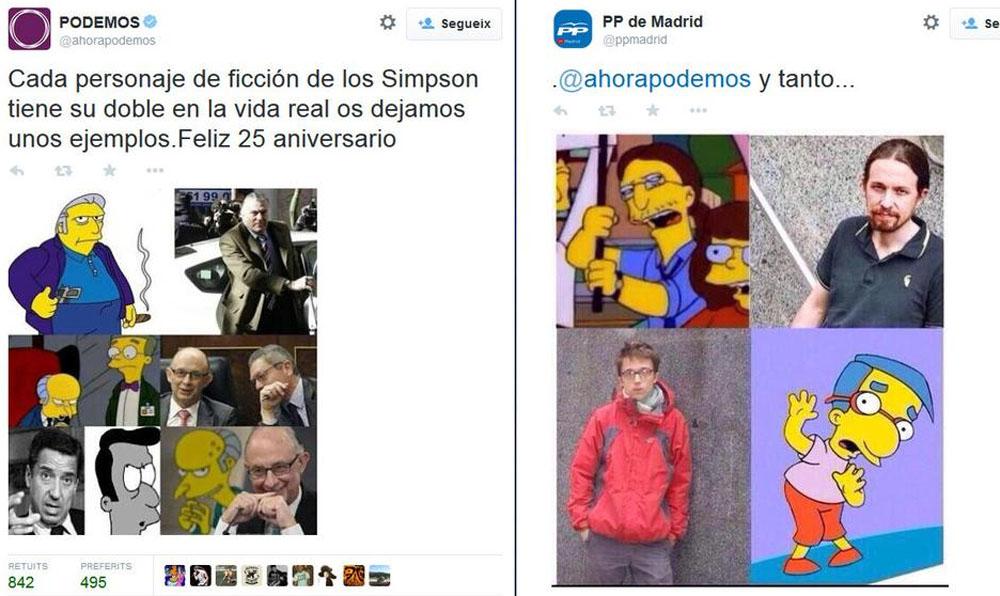 AmaliaLopezAcer's tweet photo. El @PPopular y @ahorapodemos en guerra... por los #simpsons25 http://t.co/QqPaiuFg56 vía @lasprovincias #RRSS http://t.co/7RE59s96s0
