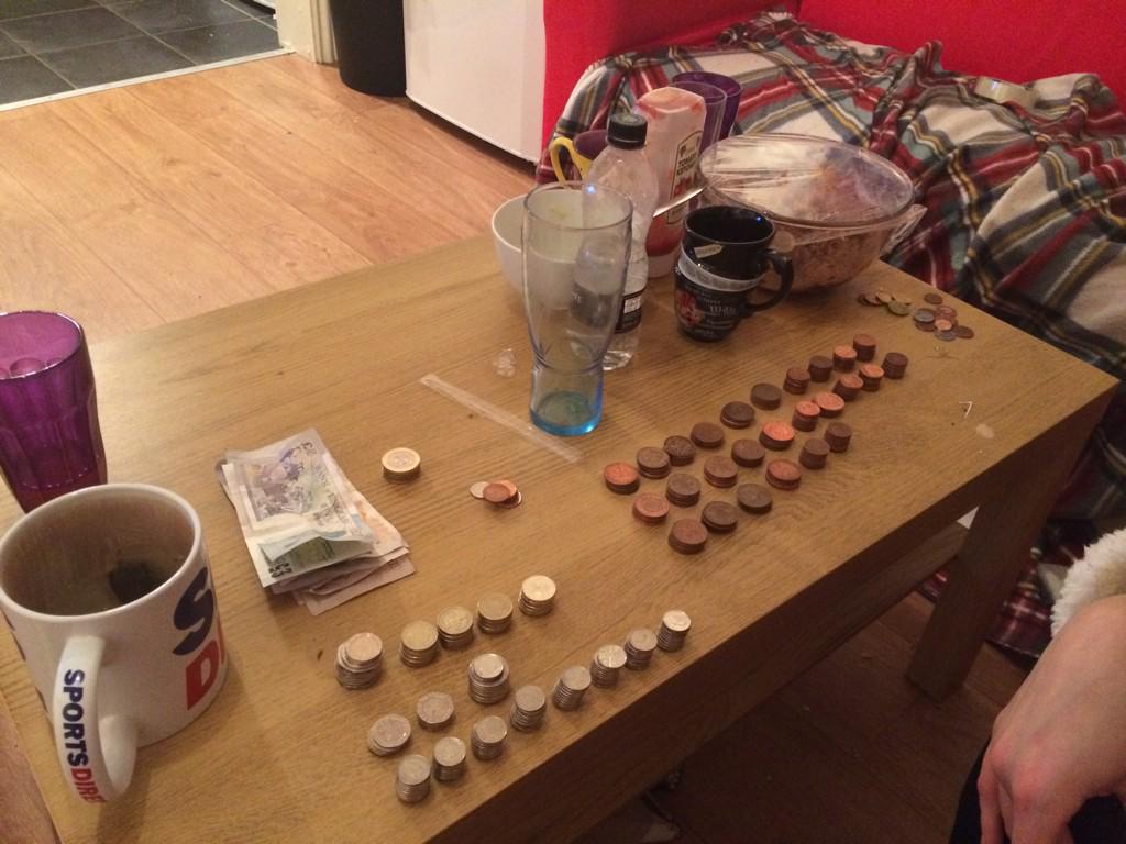 NicoleRonsonOT's tweet photo. Counting the money raised for @supportthewalk the SHU OT's raised £219.90!! @shuTAPtalk @JHuckOT @lilyb_ot http://t.co/CHRQCCWMD1