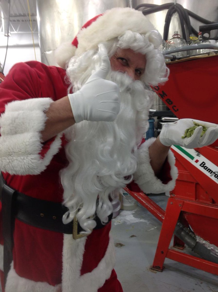 Santa checking out the hops.