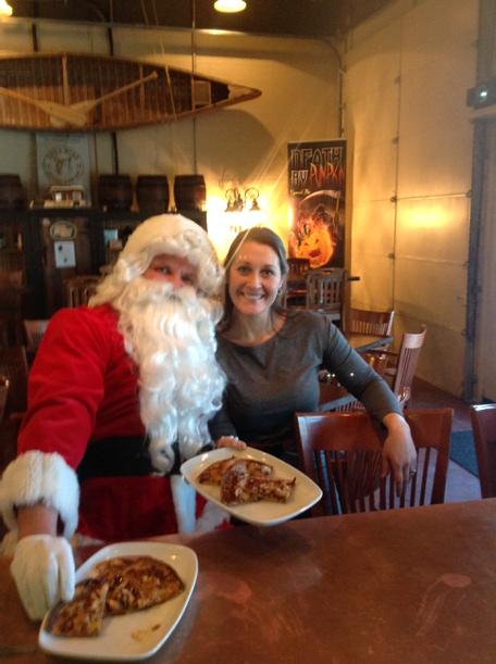 Santa loves the food and the service.