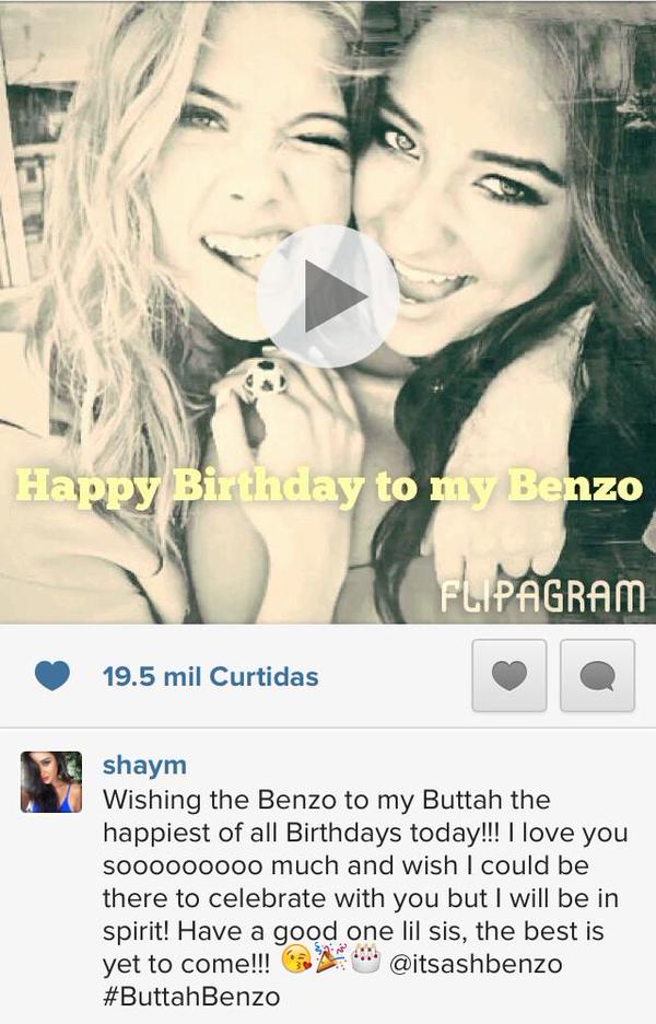 SOBRE ISSO NUCA SER SUPERADO Happy Birthday Ashley Benson 
