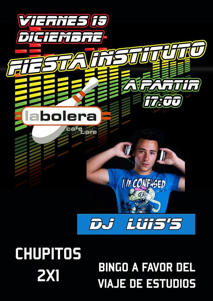 luisserrano38's tweet photo. Mañana estare pinchando en la fiesta del instituto en @LaBoolera #partyhard http://t.co/dYWZ4iHW9e