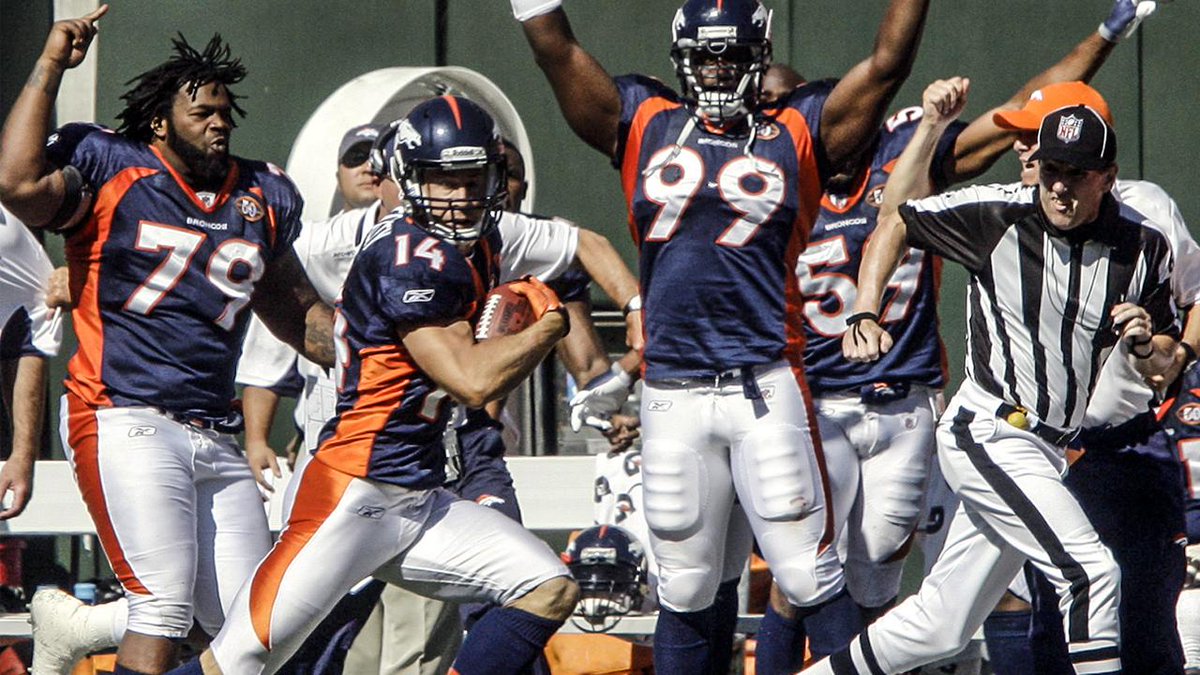 Broncos's tweet image. That time former #Broncos WR Brandon Stokley caught and ran 87 yds v. the @Bengals ...

WATCH: dbron.co/5pj