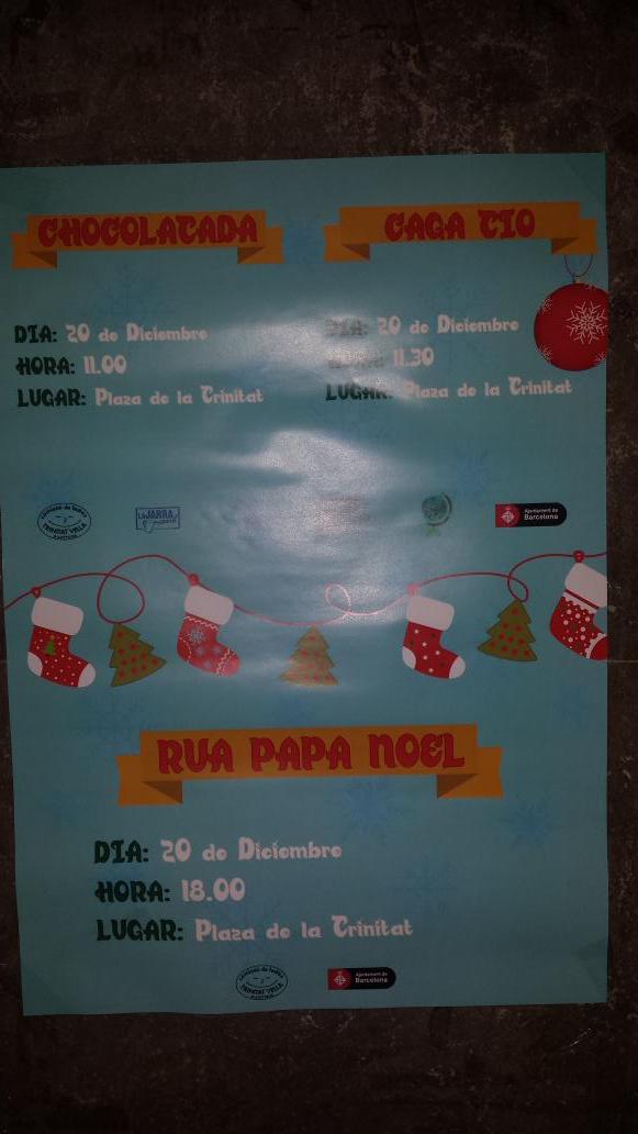 CFTrinitatVella's tweet photo. Sabado 20
11h Xocolatada 
11:30 Caga Tio 18h Pare Noel
Amb la Placa de la Trinitat @BCN_SantAndreu #trinitatvella http://t.co/p5mQkBLPpT
