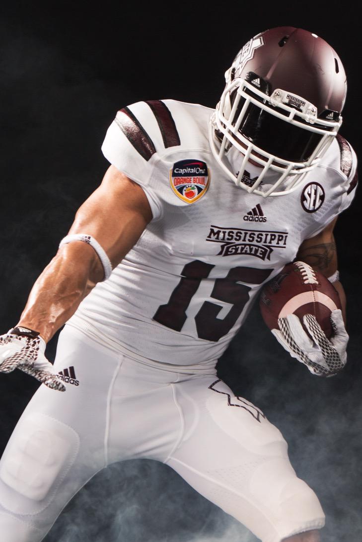 ScottStricklin's tweet photo. I wonder what a white version of the @HailStateFB “100 Year” uni would look like at the @OrangeBowl? #SpoilerAlert http://t.co/84SyyUfrIS