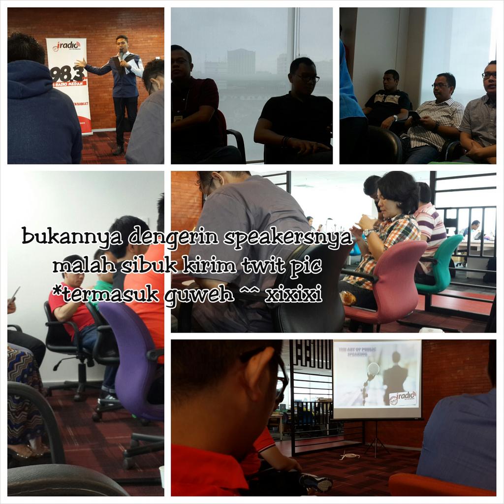 putraandri03's tweet image. Lagi ama i radio medan, belajar public speaking #loopb15a @iradiomedan
