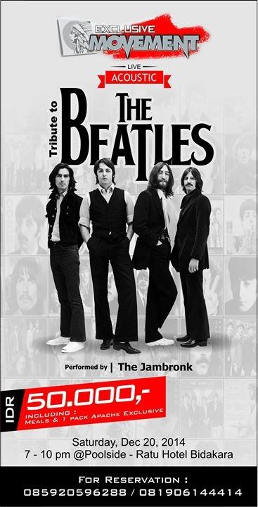 Tribute to THE BEATLES! Tomorrow @ Ratu Hotel Bidakara Serang, Only 50K start from 7pm - till drop <a href="/infoSerang/">Info Serang</a>