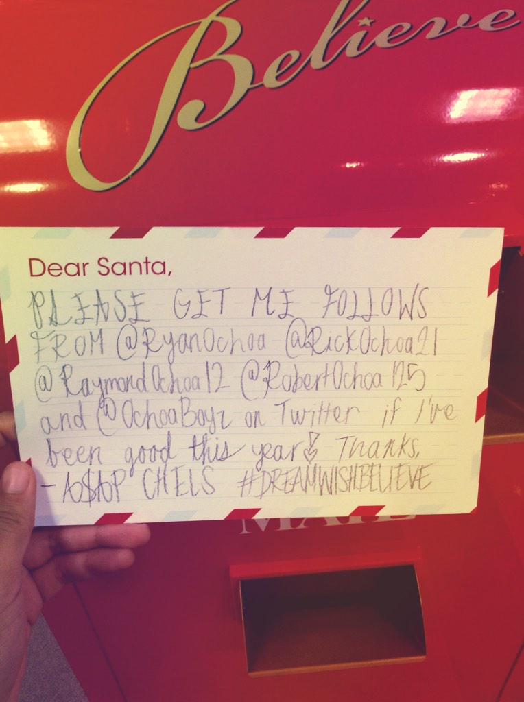 What Ochoanizers ask Santa for Christmas ... 🙏🎄 @OchoaBoyz @ryanochoa @raymondochoa12 @RickOchoa21 @robertochoa125