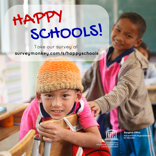 How can we make schools happier places? You tell us! Take our #HappySchools survey goo.gl/KgxiAV