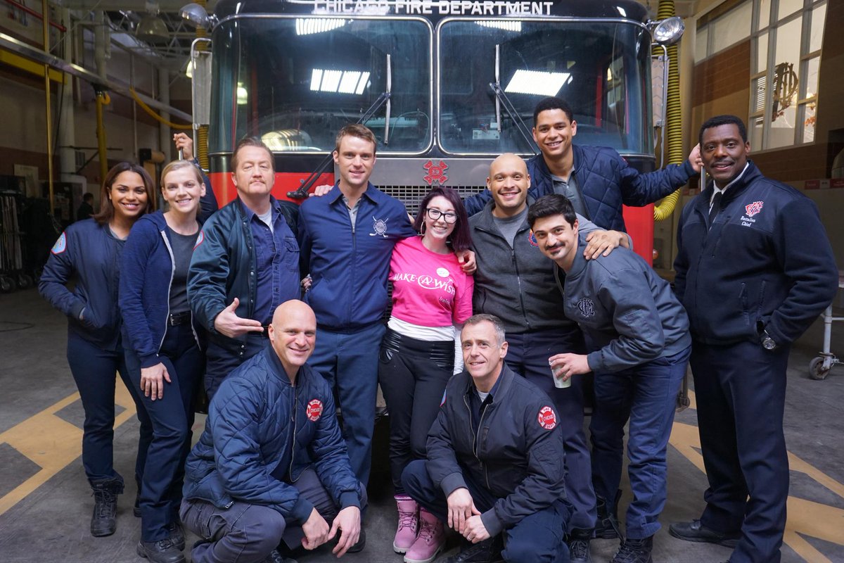 NBCOneChicago's tweet photo. RT @MakeAWish: Mariosa wished to meet the cast of #ChicagoFire! @MakeAWish_ie @WishIllinois @MakeAWishIntl @MakeAWish http://t.co/5mP22VkJV3