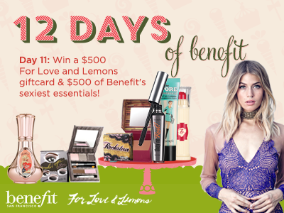 BenefitBeauty's tweet photo. Don't forget! Follow &amp; RT @BenefitBeauty &amp; @LoveAndLemons to WIN a $1k haul! #12daysofbenefit http://t.co/0rRBtD6uFv http://t.co/tTKMMGkn1j