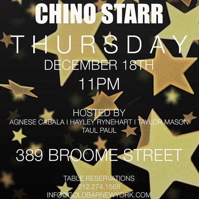 ClubHostApp's tweet photo. #NYC - Tonight at @GoldBarNY is @chinostarr! http://t.co/zko1CNAgzm