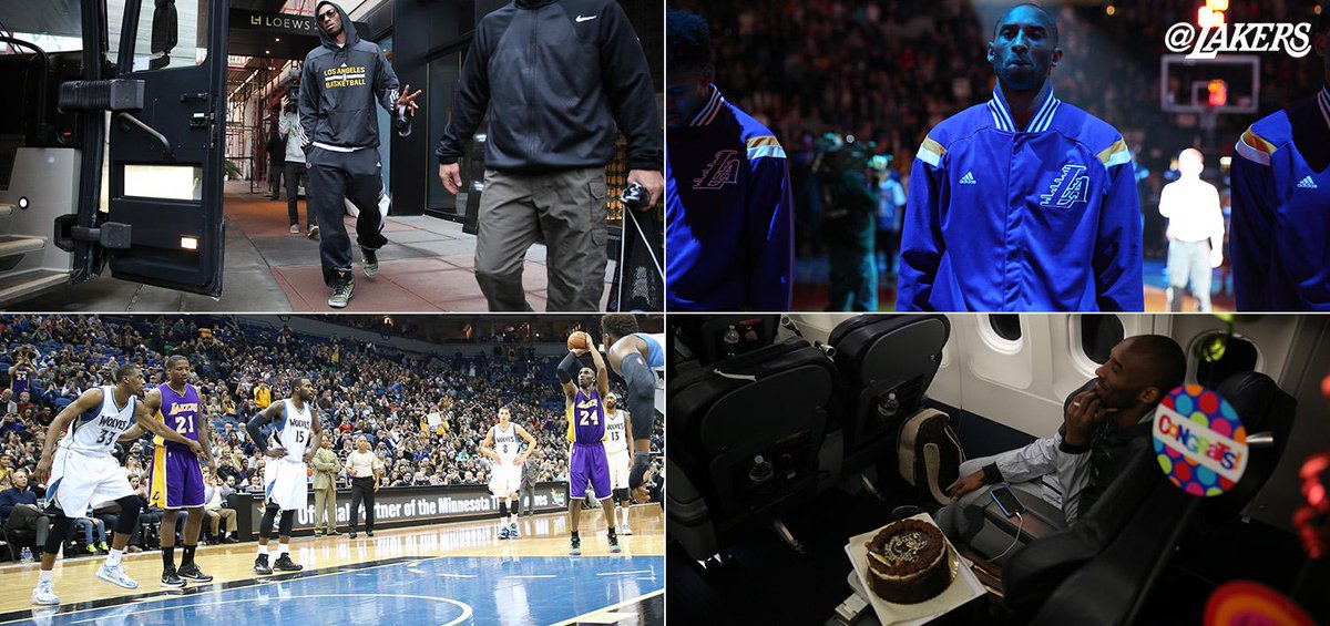 Lakers's tweet photo. A Day in Photos: December 14th, 2014 - http://t.co/2Tr2d2rGdH

Behind-the-scenes of @kobebryant's historic day in MIN http://t.co/KgvA28UQGb