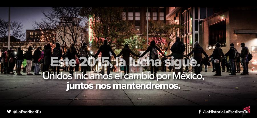 LaEscribesTu's tweet photo. Este 2015 lo que iniciamos juntos continuará.
#YaMeCanse8 http://t.co/D4QzSSawSj