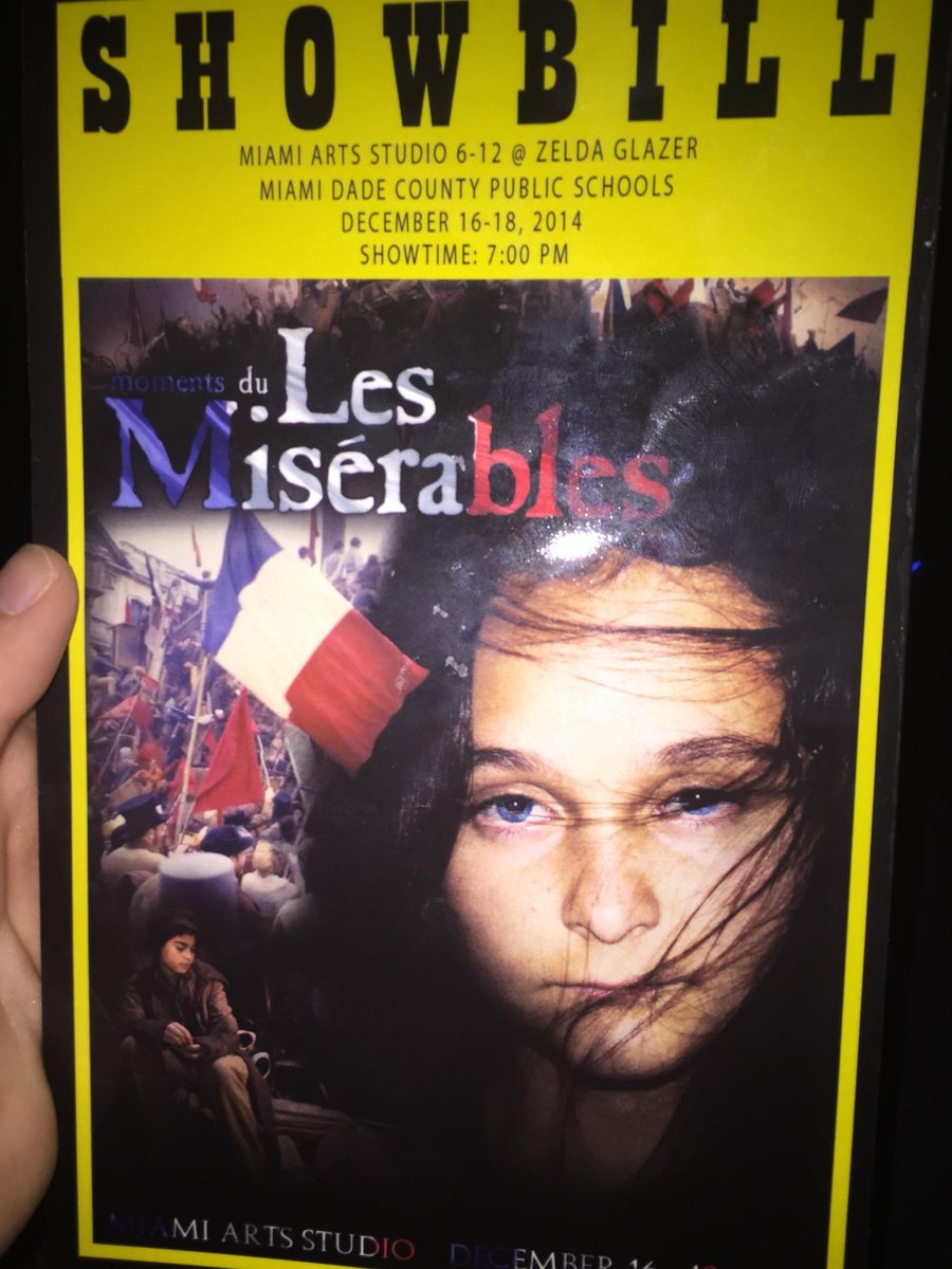 Pitbullat Pitbull on Twitter: "Moments Du Les Miserables performed by Miami Arts ...